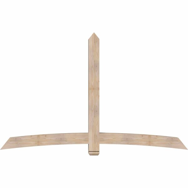Ekena Millwork Bellingham Smooth Timber Gable Bracket, Douglas Fir, 96"W x 60"H x 5 1/2"D x 5 1/2"F, 15/12 Pitch GBW096X60X0606BEL00SDF - main